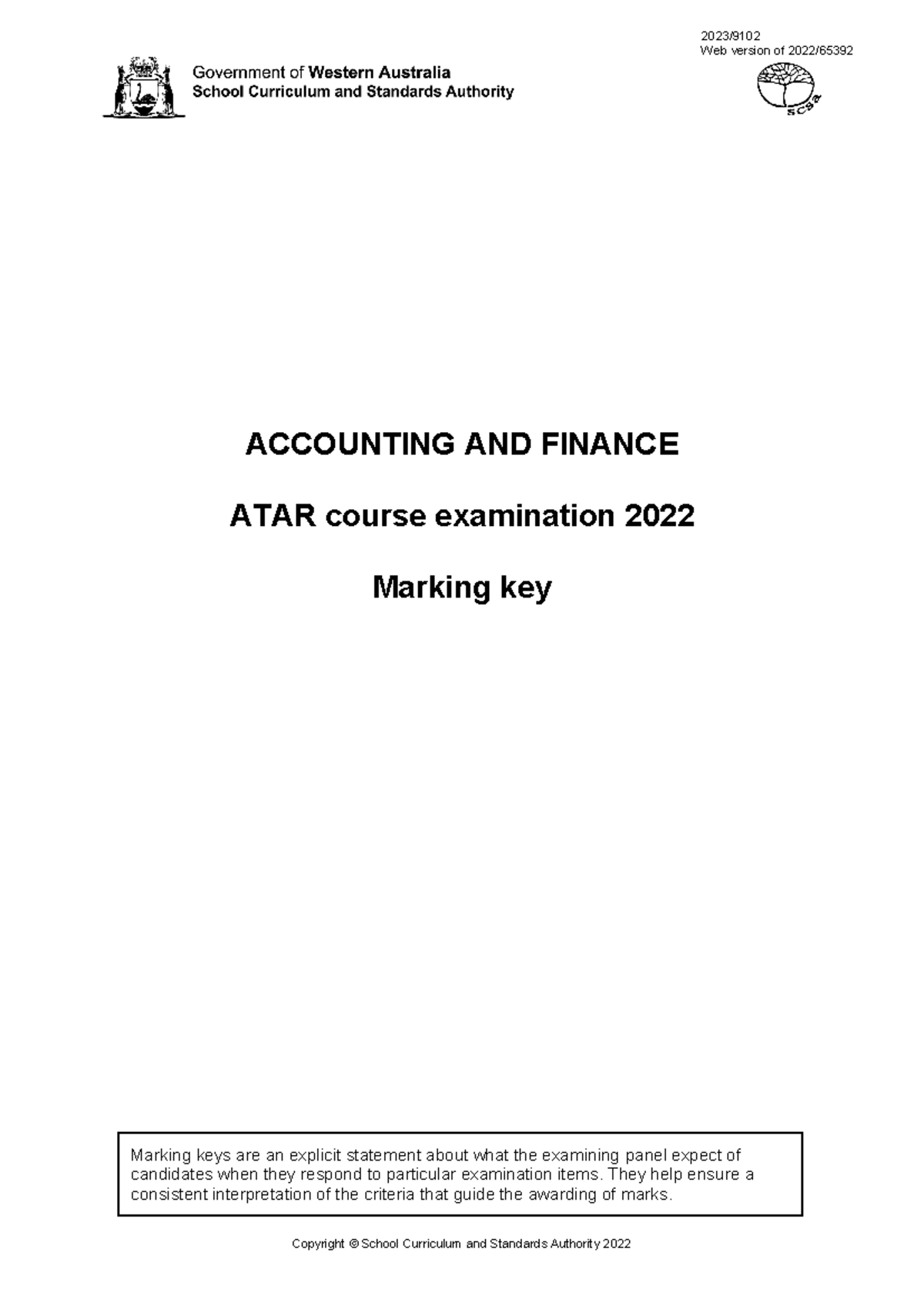 2022 ACF Ratified Marking key Web version - Copyright © School ...