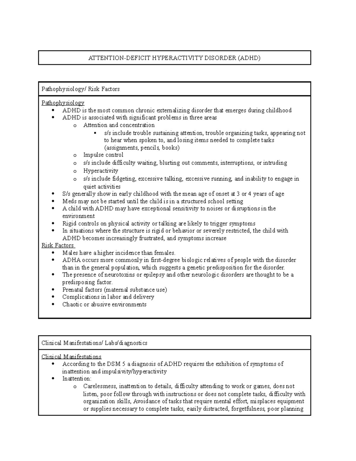 ADHD concept map - ATTENTION-DEFICIT HYPERACTIVITY DISORDER (ADHD ...