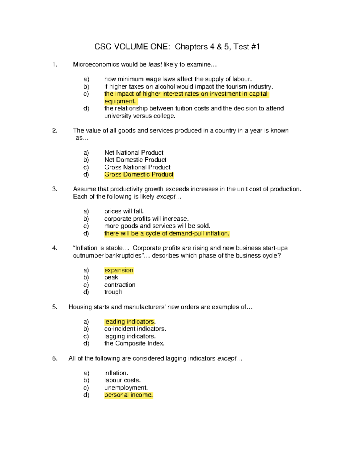 MCQ-13-37 - Multiple choice questions - CSC VOLUME ONE: Chapters 4 & 5 ...