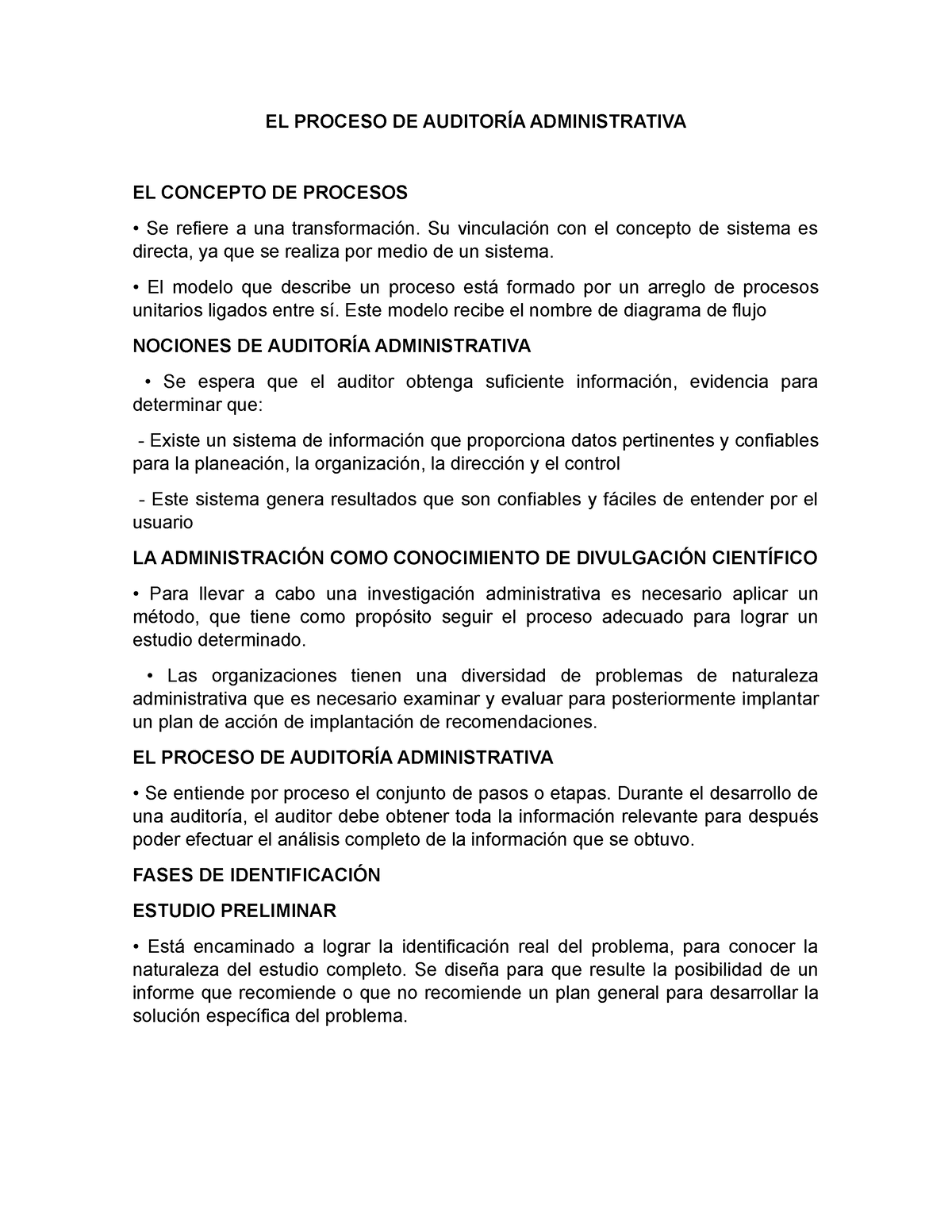 El Proceso De Auditoría Administrativa El Proceso De AuditorÍa Administrativa El Concepto De 8805