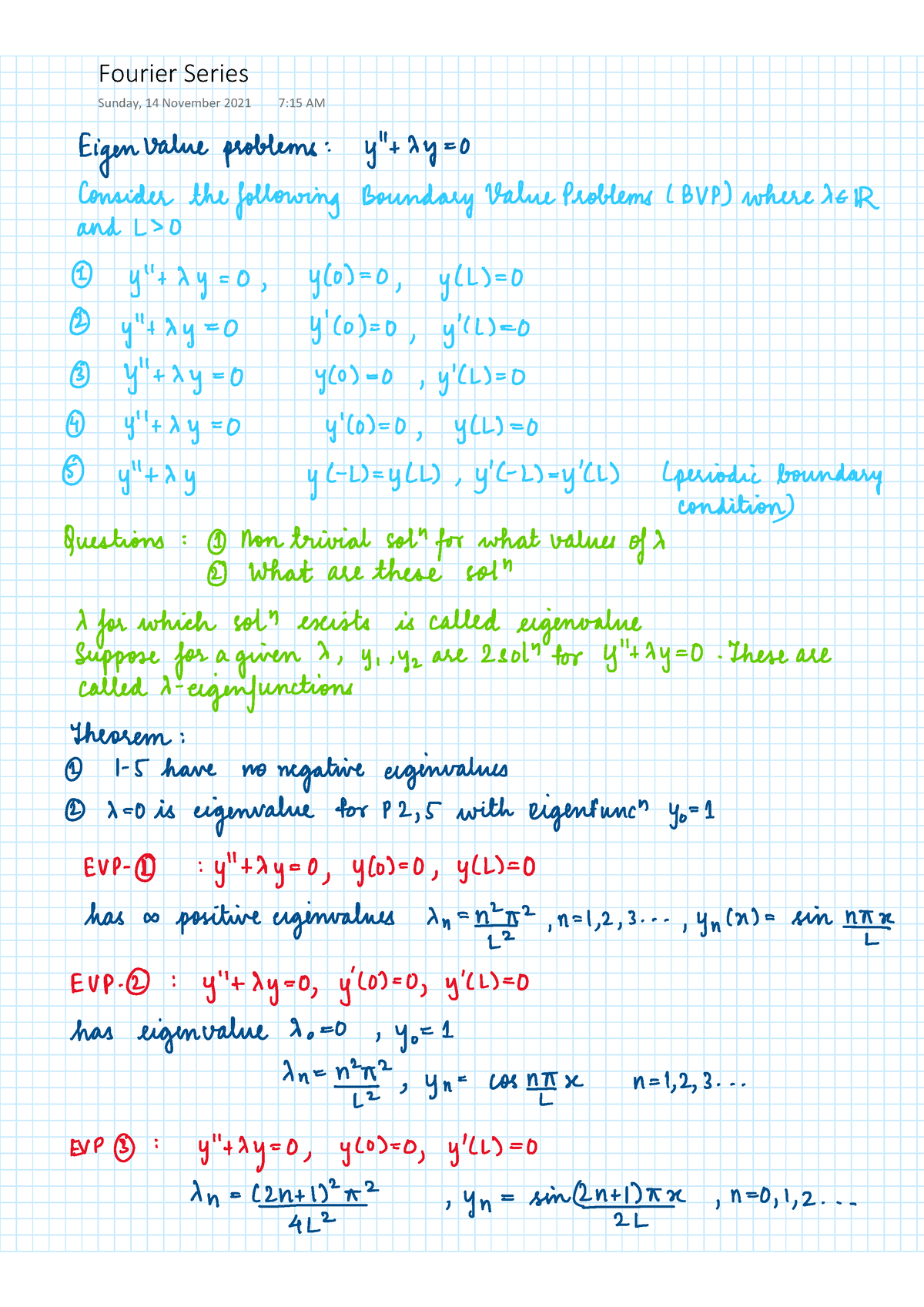 Fourier Series- Differential Equations - Studocu