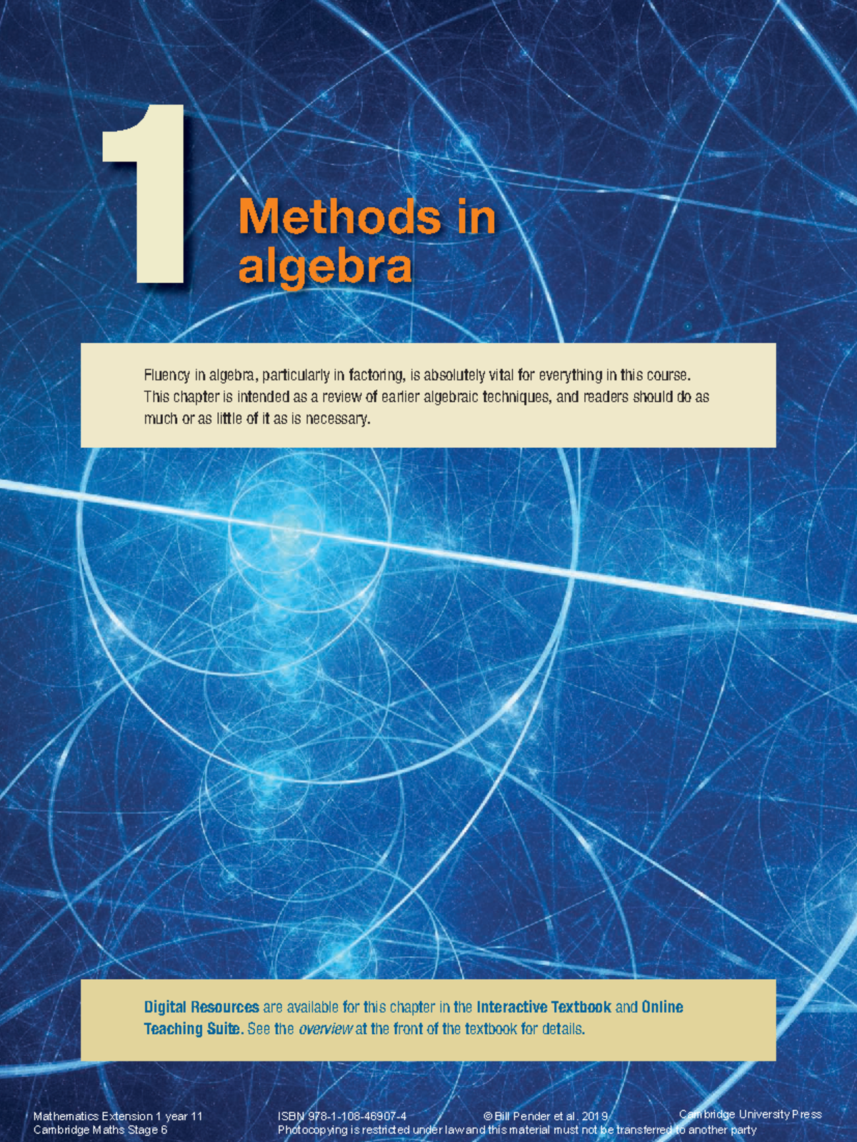 Chapter 1 Methods in algebra - 1 ####### Fluency in algebra ...