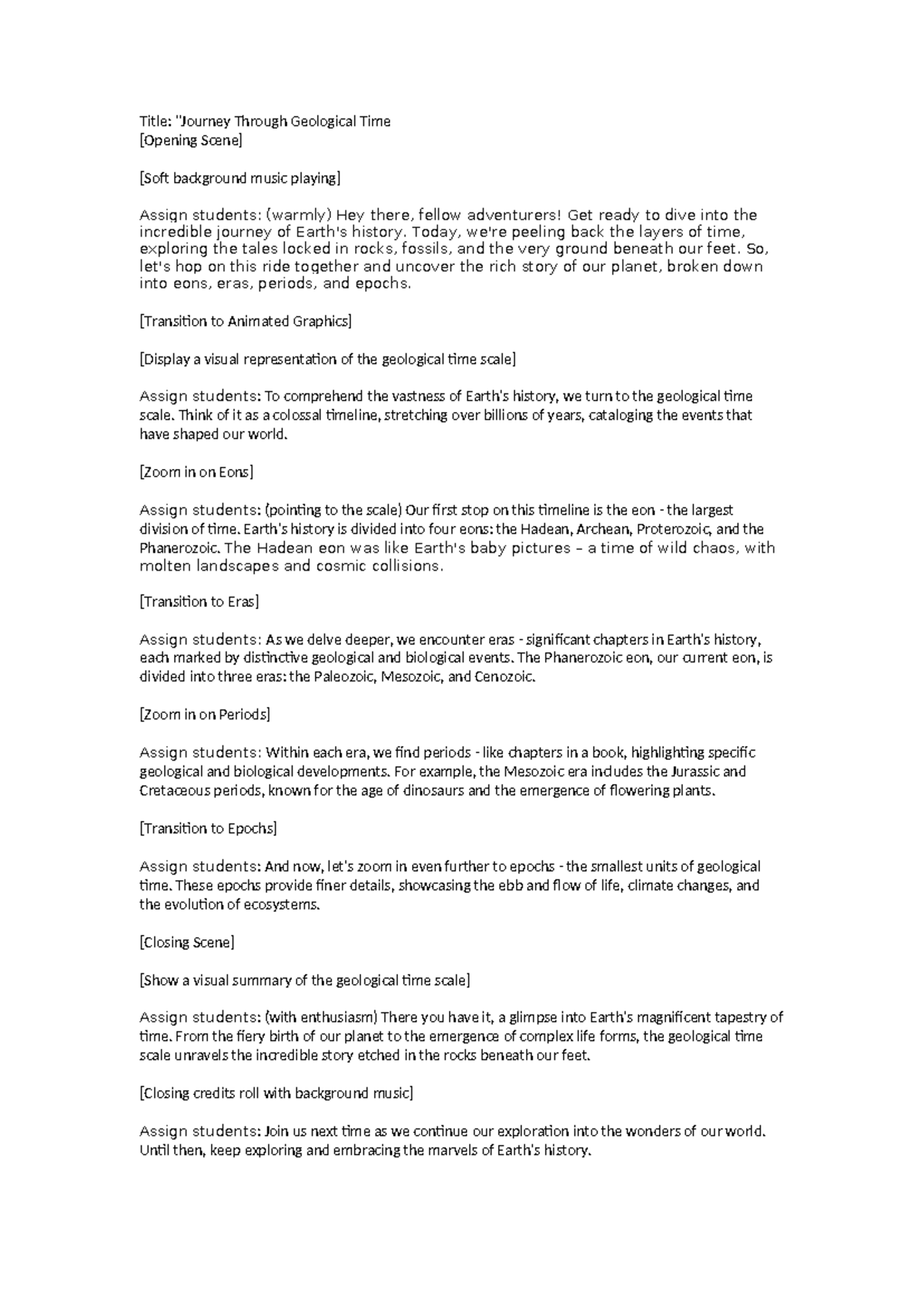Script for biology - note - Title: 