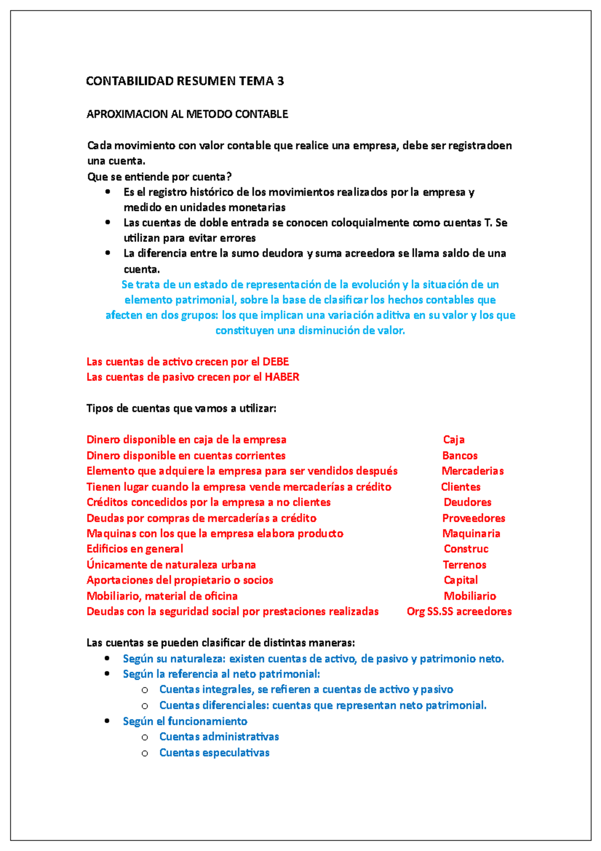 Contabilidad Resumen TEMA 3 - CONTABILIDAD RESUMEN TEMA 3 APROXIMACION ...