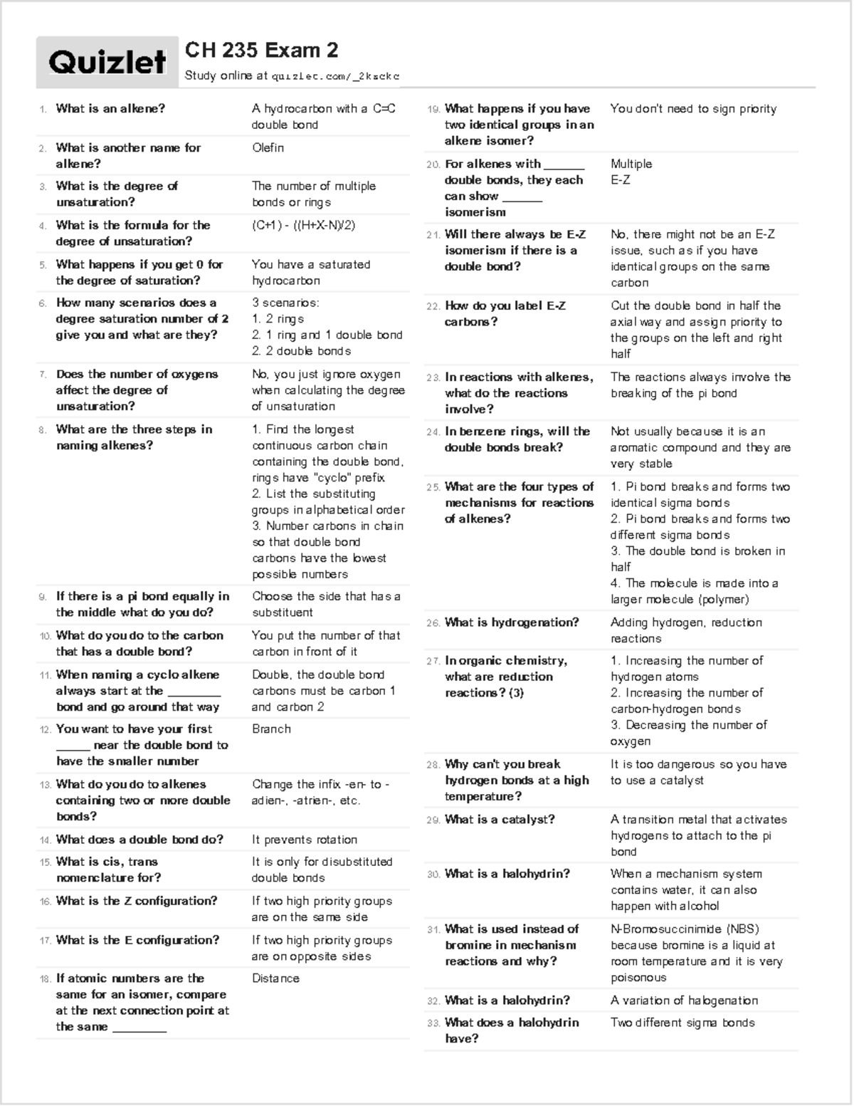 exam-2-study-guide-what-is-an-alkene-a-hydrocarbon-with-a-c-c-double