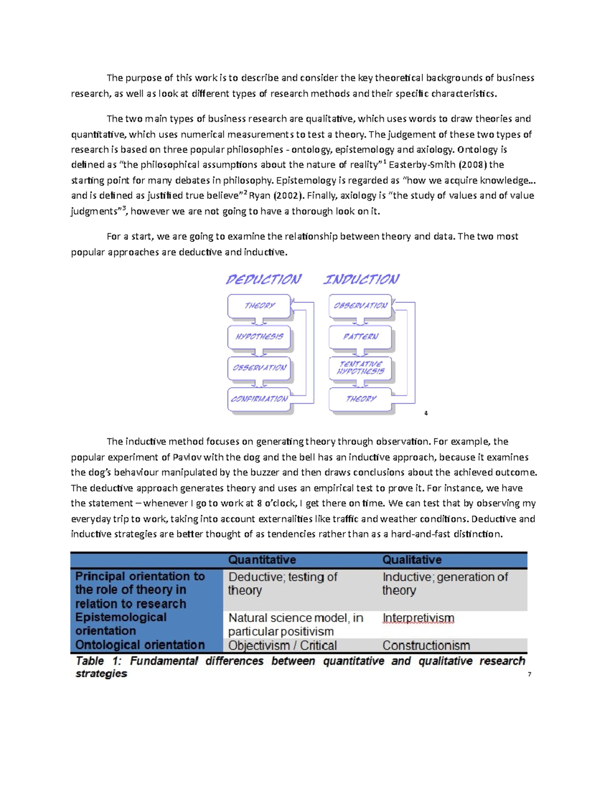 Research methods report - The purpose of this work is to describe and ...