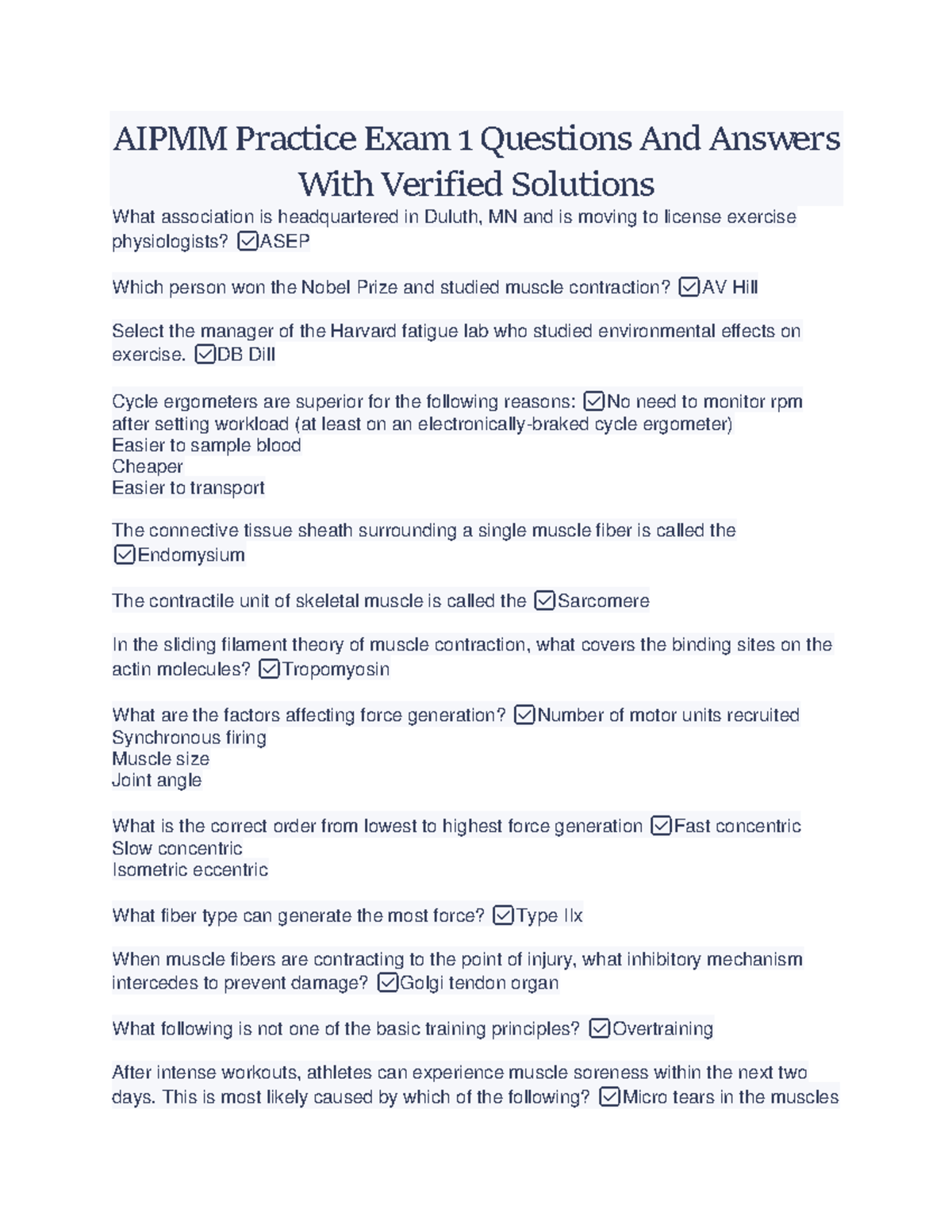 Aipmm Practice Exam 1 Questions And Answers With Verified Solutions ...