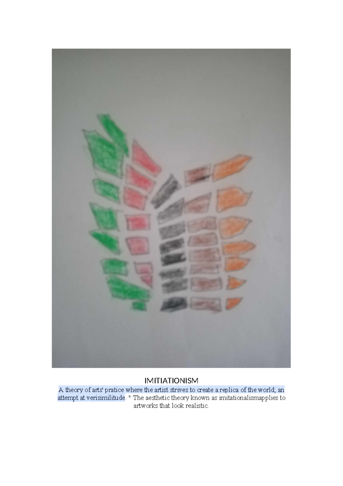 TP ART - dsad - IMITIATIONISM A theory of arts' pratice where the ...