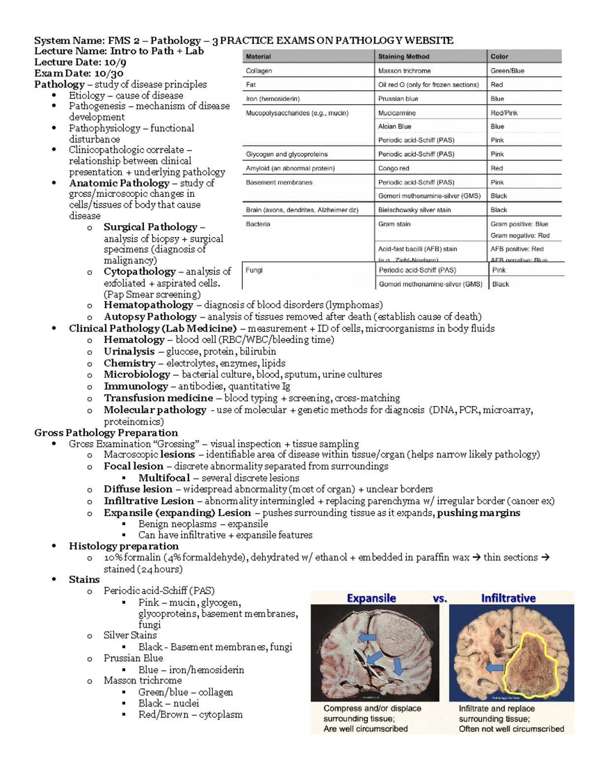 10:9 Intro to Path - Medicine 100 - System Name: FMS 2 – Pathology – 3 ...