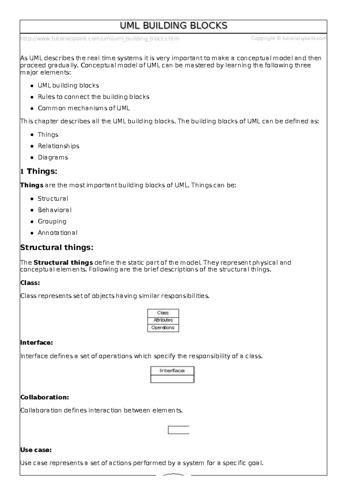 Building blocks - tutorialspoint/uml/uml_building_blocks.htm Copyright ...