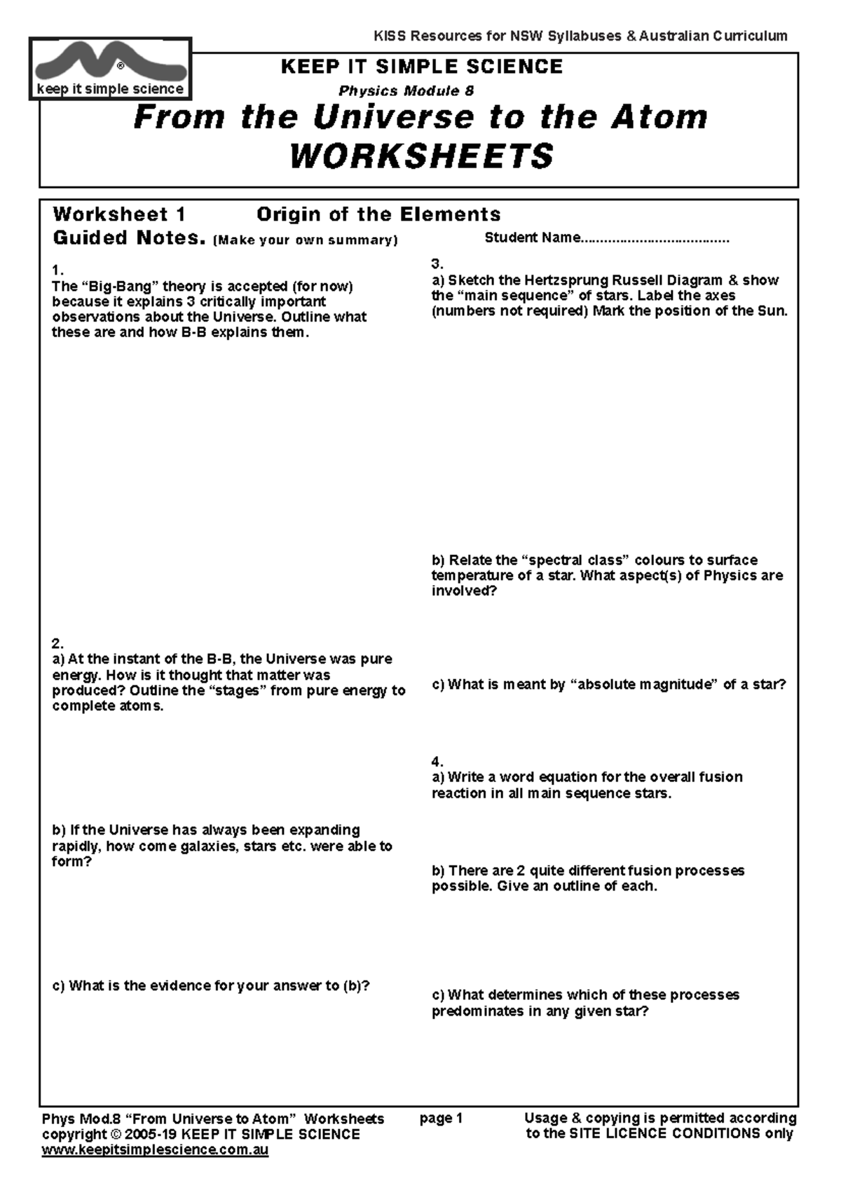 PHYS 8 Worksheets Partially Answered - page 1 Usage & copying is ...