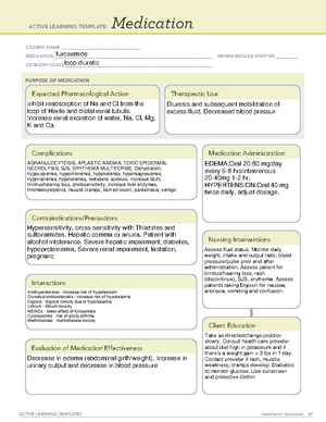 Angina system disorder template - ACTIVE LEARNING TEMPLATES TherapeuTic ...