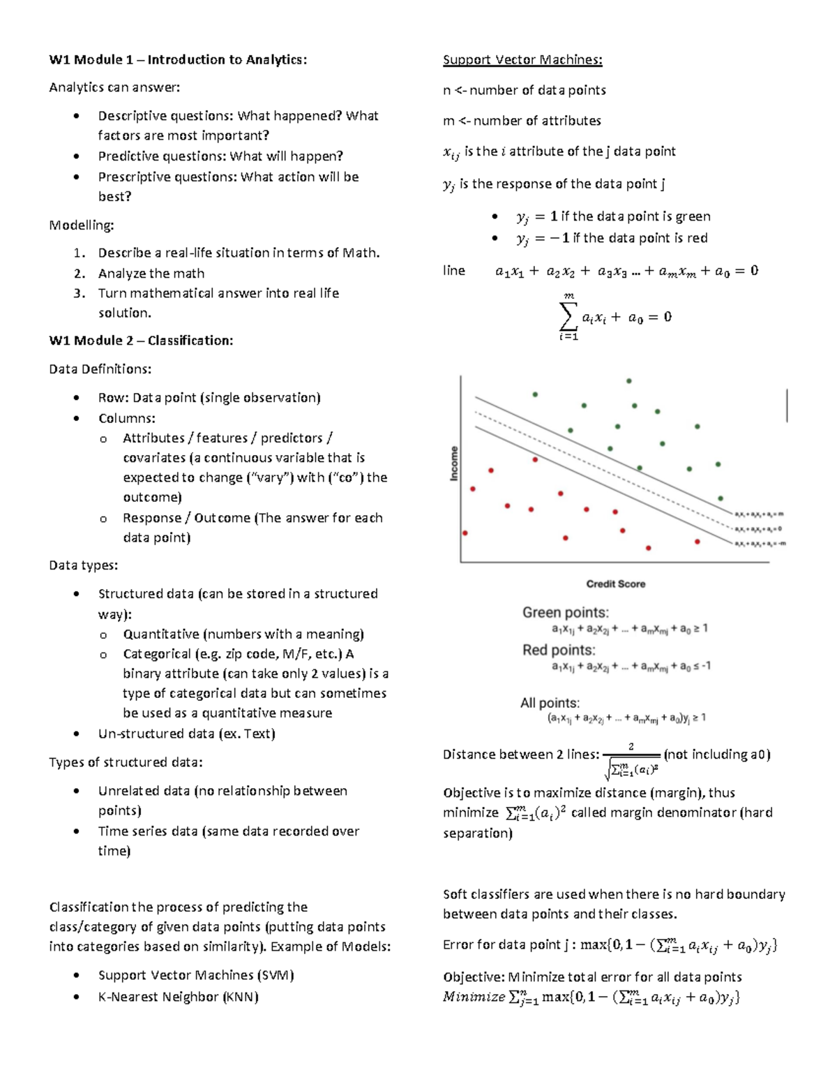 Course summary 1 - W1 Module 1 – Introduction to Analytics: Analytics ...