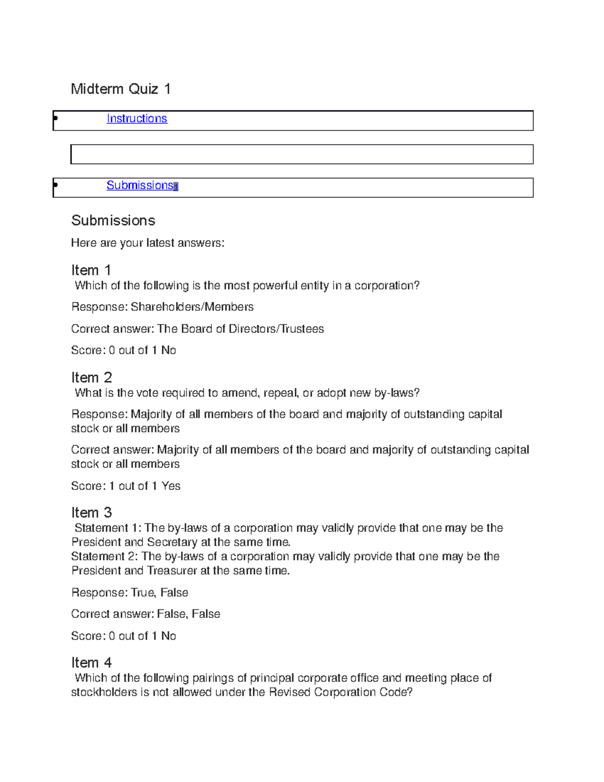 Midterm Quiz 1 Ans - Answers - Midterm Quiz 1 Instructions Submissions ...