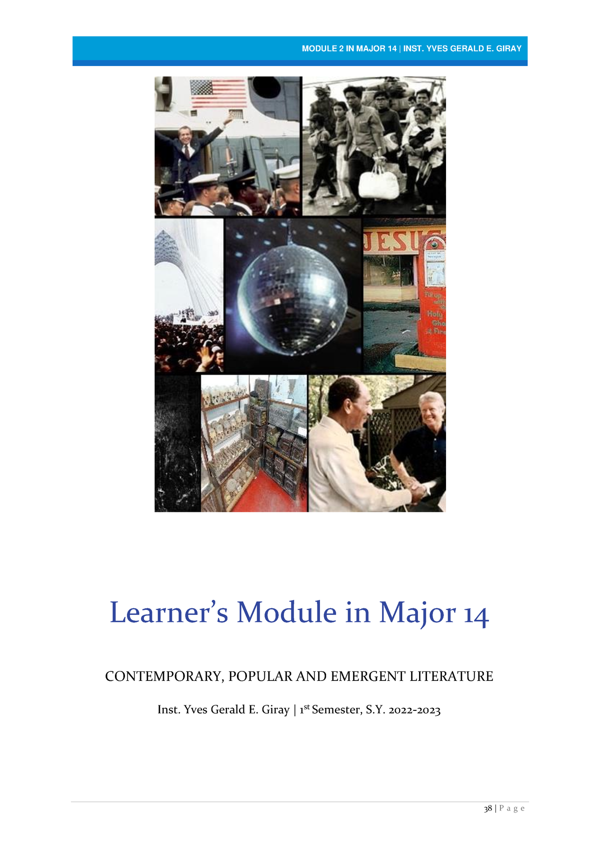 Major 14 Module 2 - Learner’s Module In Major 14 CONTEMPORARY, POPULAR ...