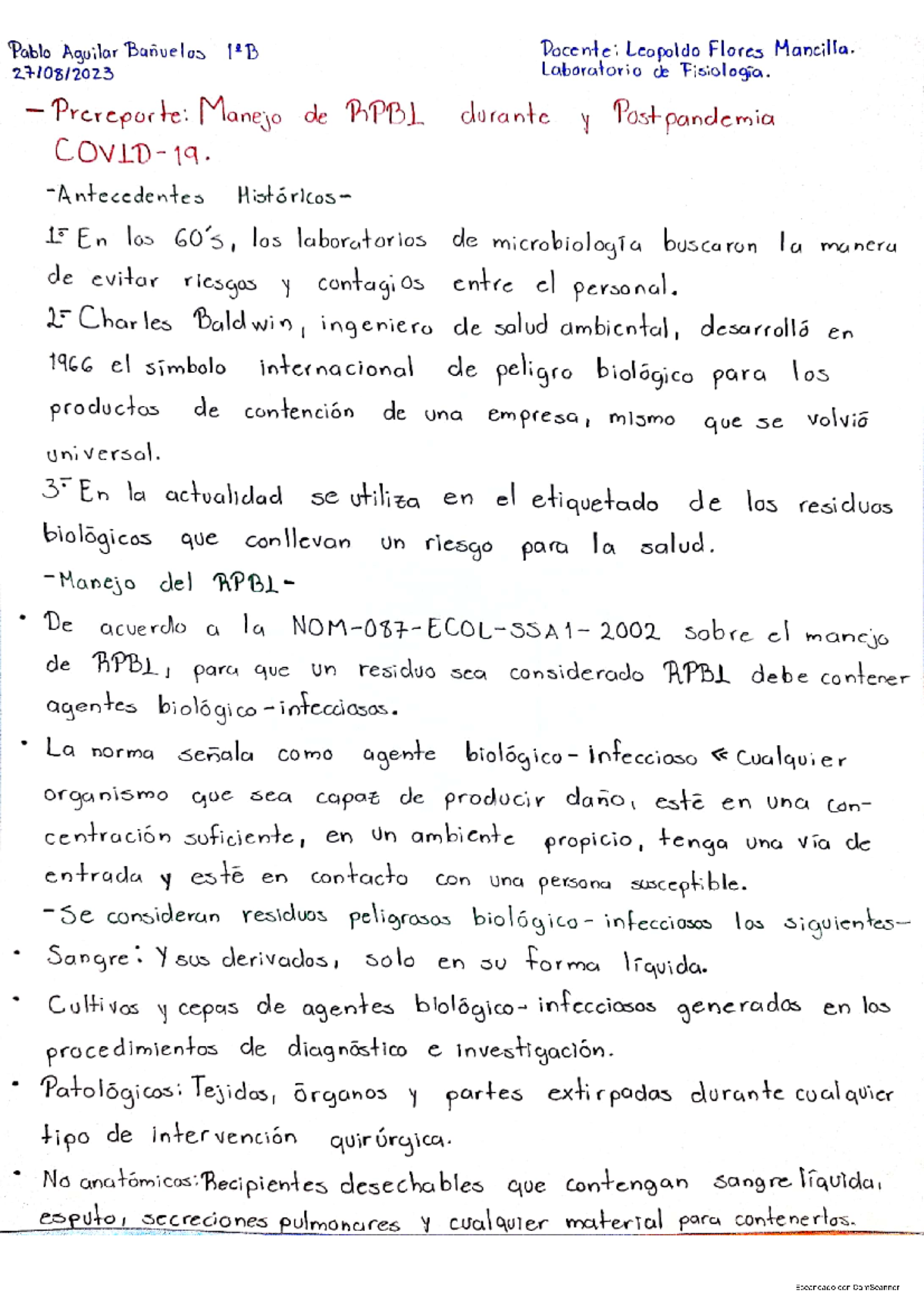 Prereporte RPBI Pre Y Postpandemia Covid-19- Pablo Aguilar Bañuelos 1°B ...