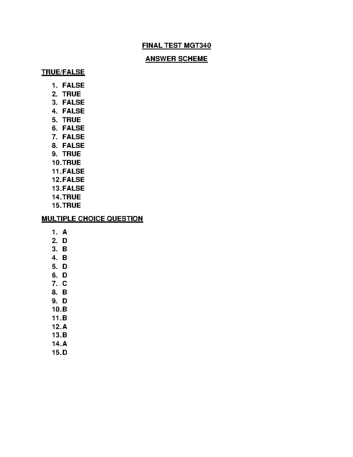 Answer Final TEST MGT340 - diploma in planting industry management ...