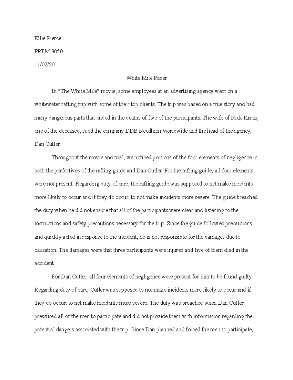 White Mile Paper - Ellie Pierce PRTM 3050 11/02/ White Mile Paper In ...