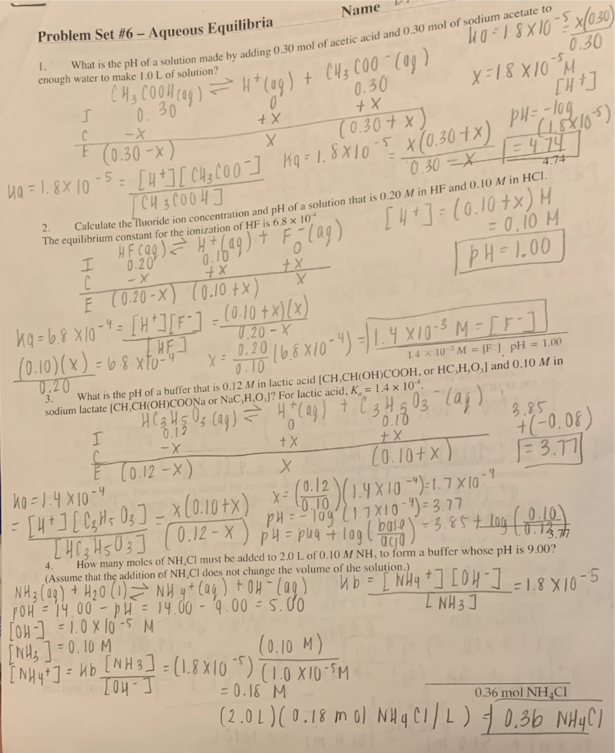 Problem Set #6 - Homework - CHE 112 - Studocu