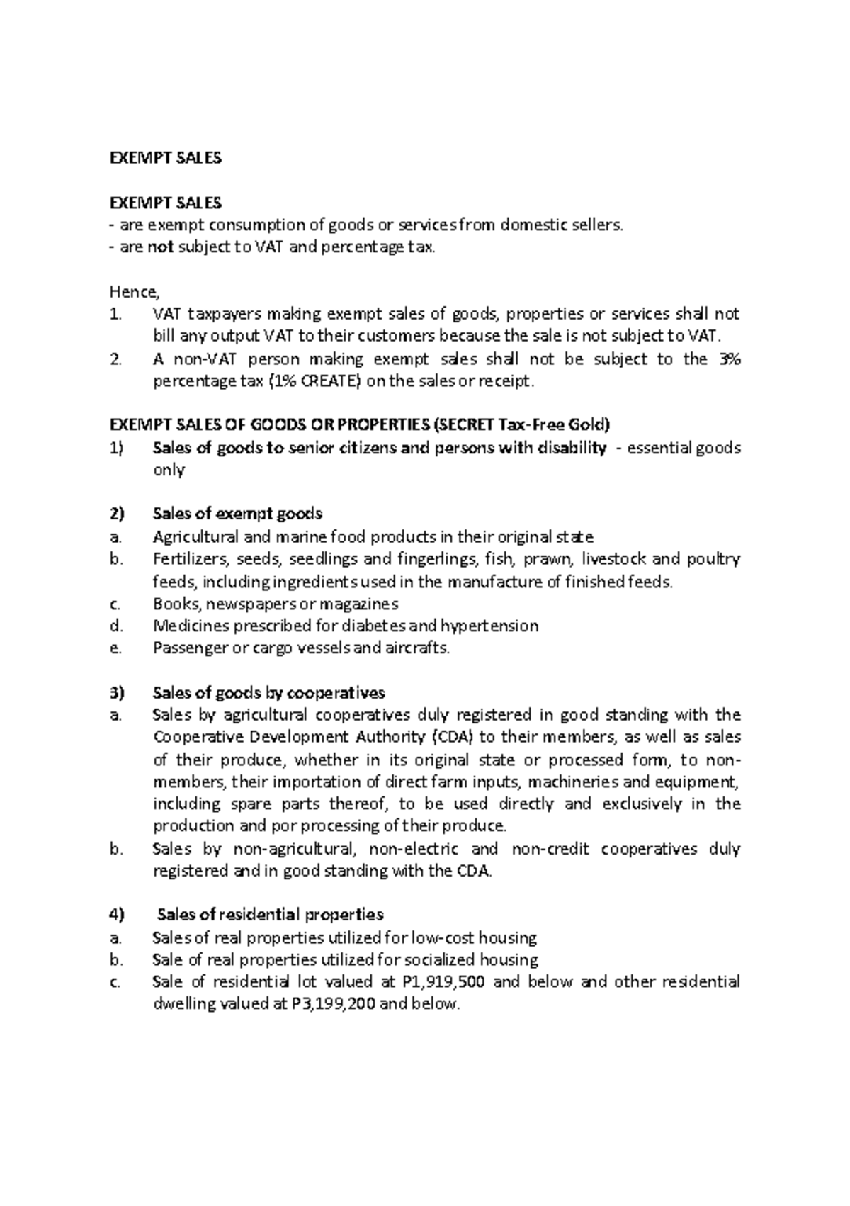 Inbound 2193059206138586979 - EXEMPT SALES EXEMPT SALES are exempt ...