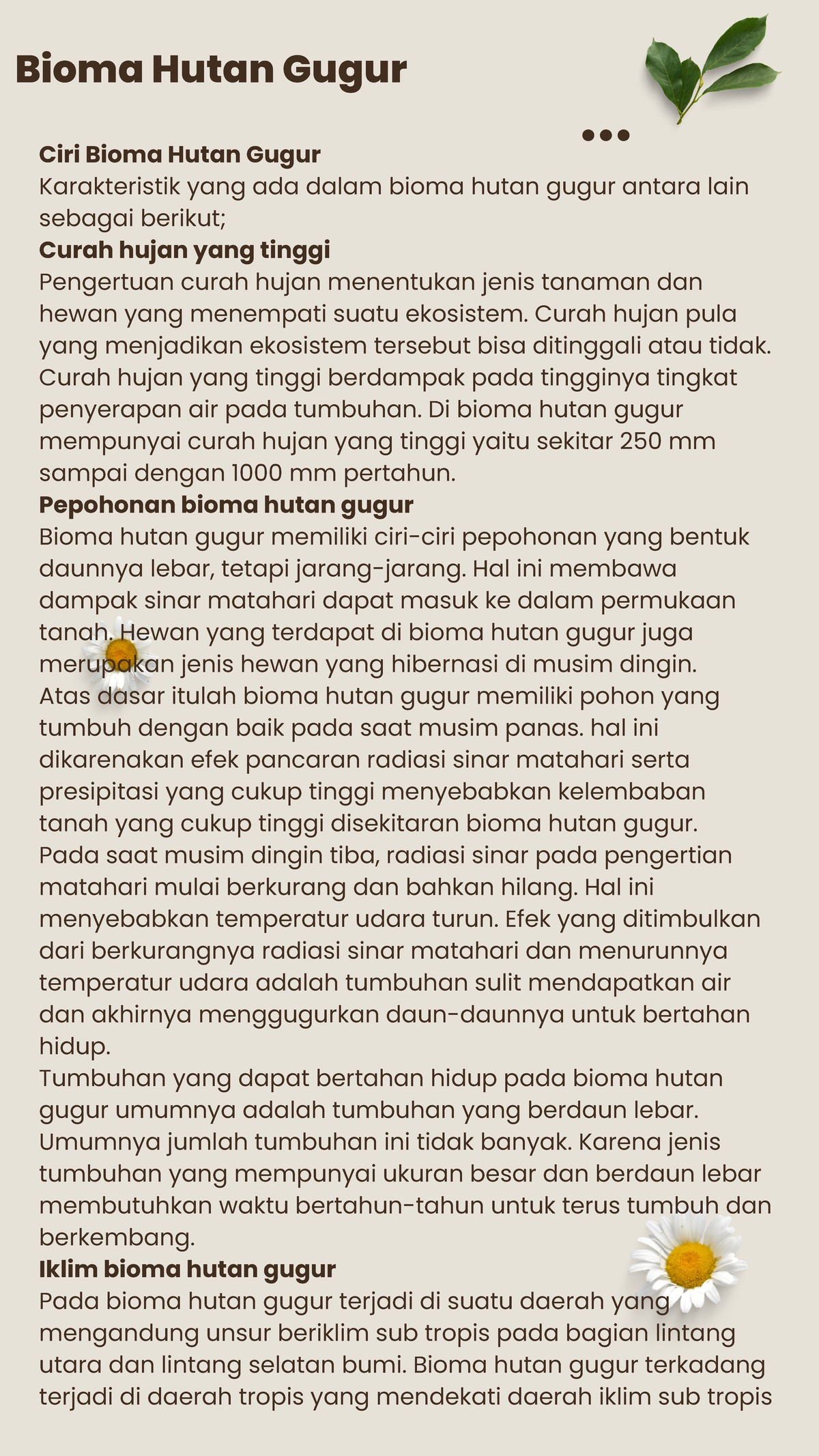 8 Ciri Bioma Hutan Gugur Ciri Bioma Hutan Gugur Karakteristik Yang