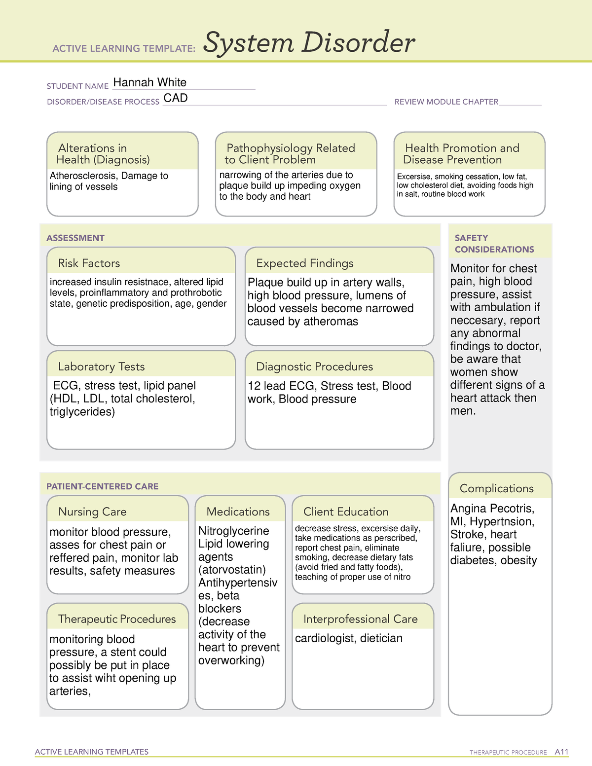 Active learning template CAD 1 - ACTIVE LEARNING TEMPLATES TherapeuTic ...