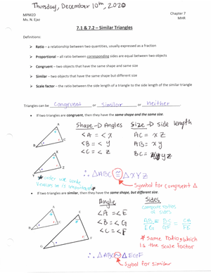 #1 Linear Relations 1.1-1.5 - del Math Grade 10 Notes Unit 1: Linear ...