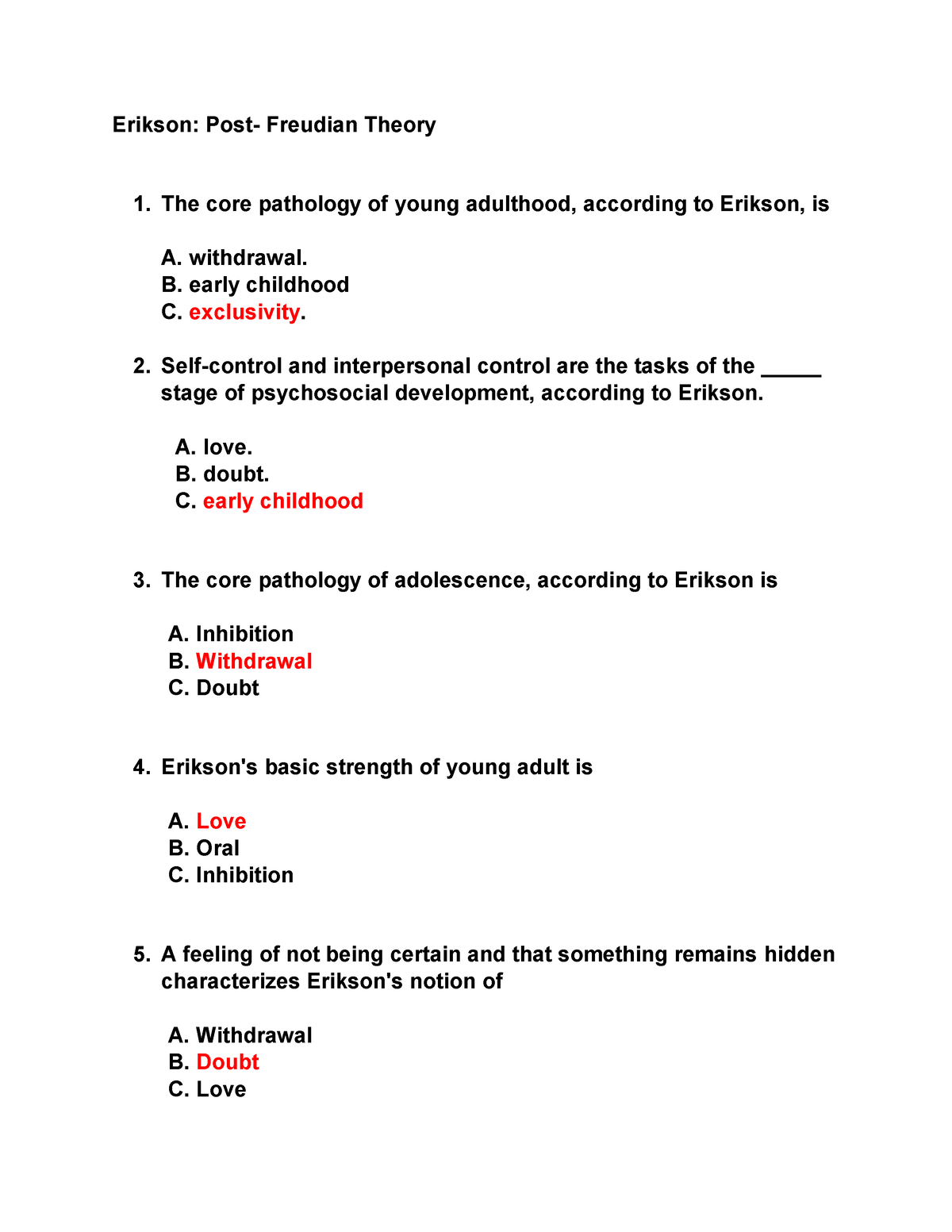 erikson-quizzes-erikson-post-freudian-theory-the-core-pathology