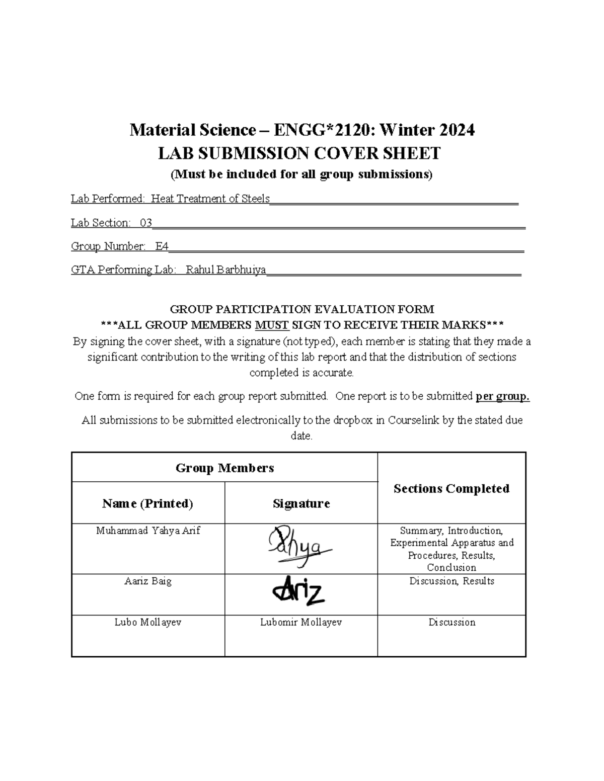 Heat Treatment Lab - Material Science – ENGG*2120: Winter 2024 LAB ...
