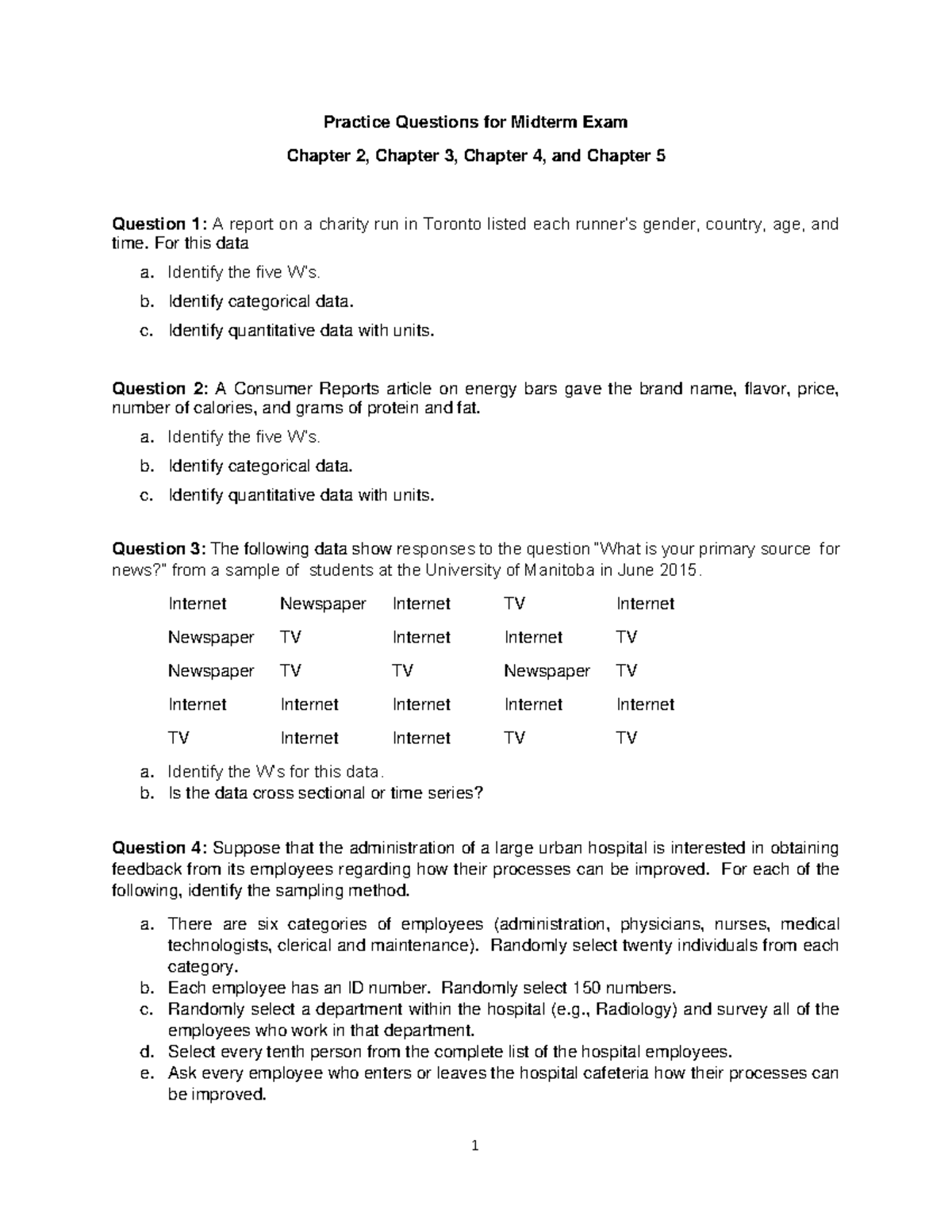 Practice Questions For Midterm Exam - Practice Questions For Midterm ...