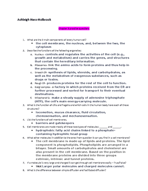 BIO2401 Ch4 Tissues Study Guide-F23 - Ashleigh Haro-Holbrook Chapter 4 ...