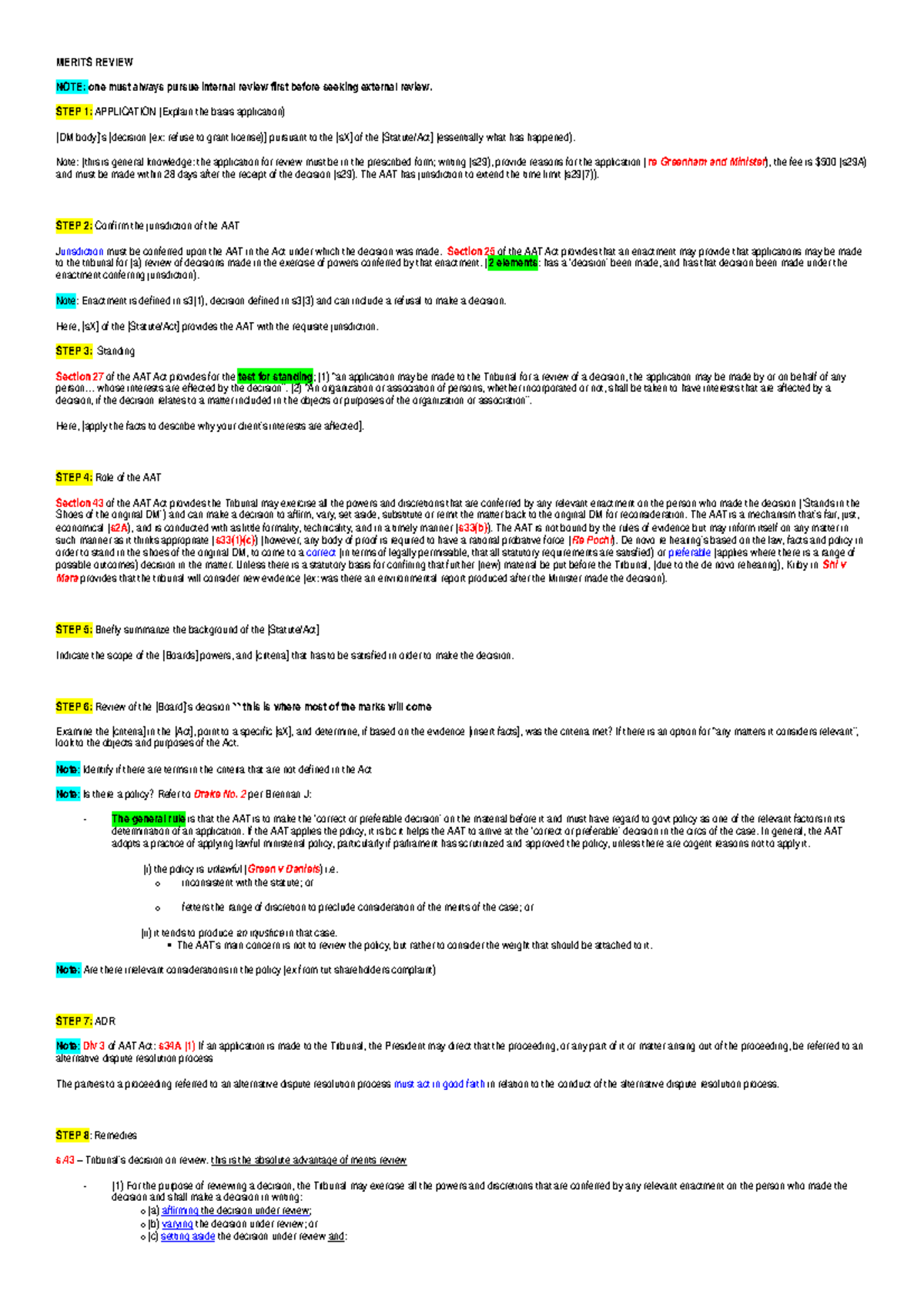Template-Merits-review - MERITS REVIEW NOTE: one must always pursue ...
