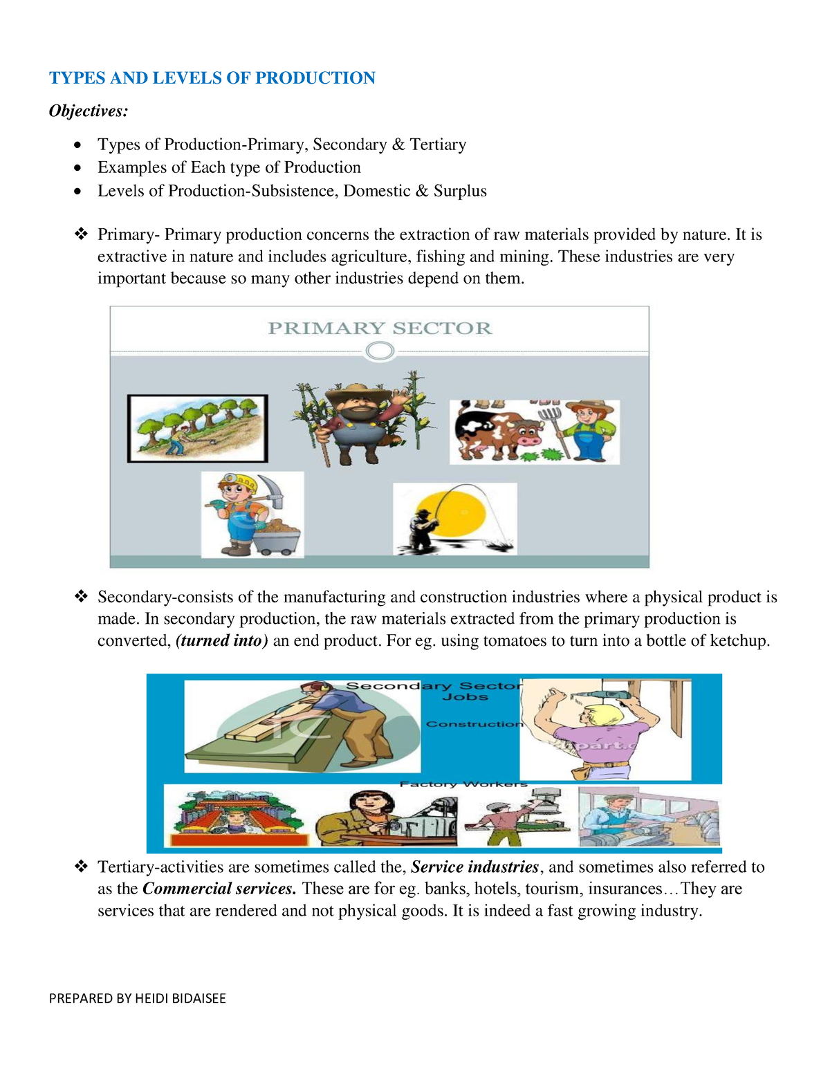 types-and-levels-of-production-types-and-levels-of-production