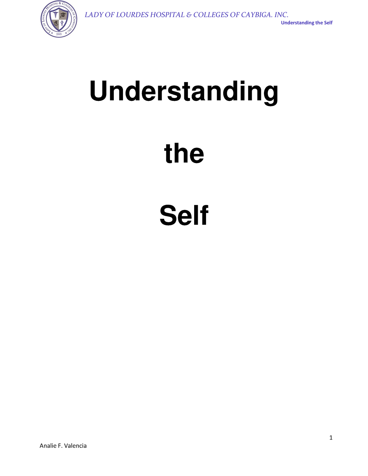 integrative essay about understanding the self