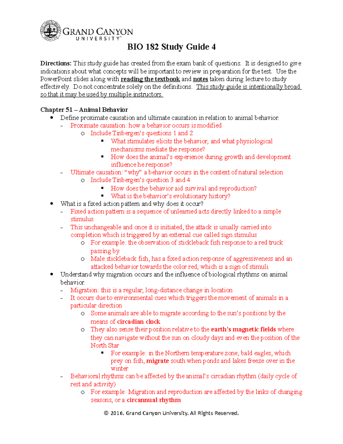 BIO 182 RS Study Guide 4 - BIO 182 Study Guide 4 Directions: This Study ...