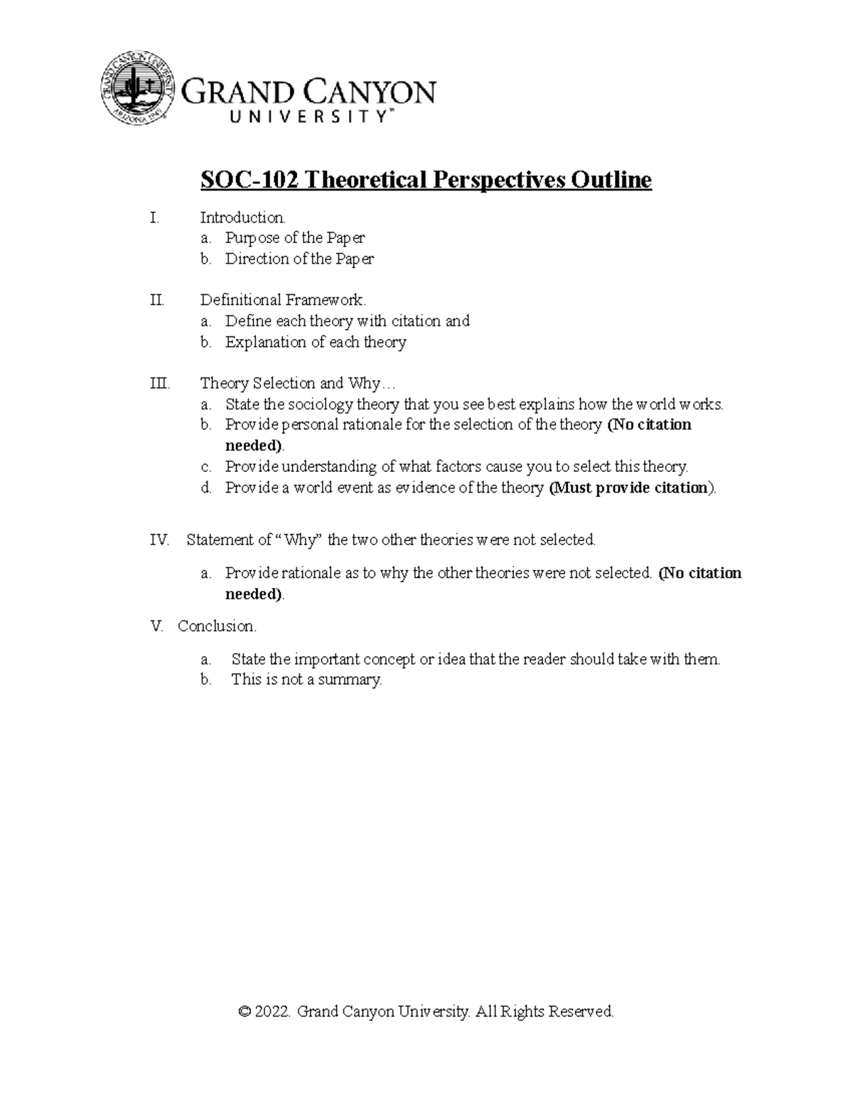 SOC 102 RS T2 Theoretical Perspectives Outline - SOC-102 Theoretical ...