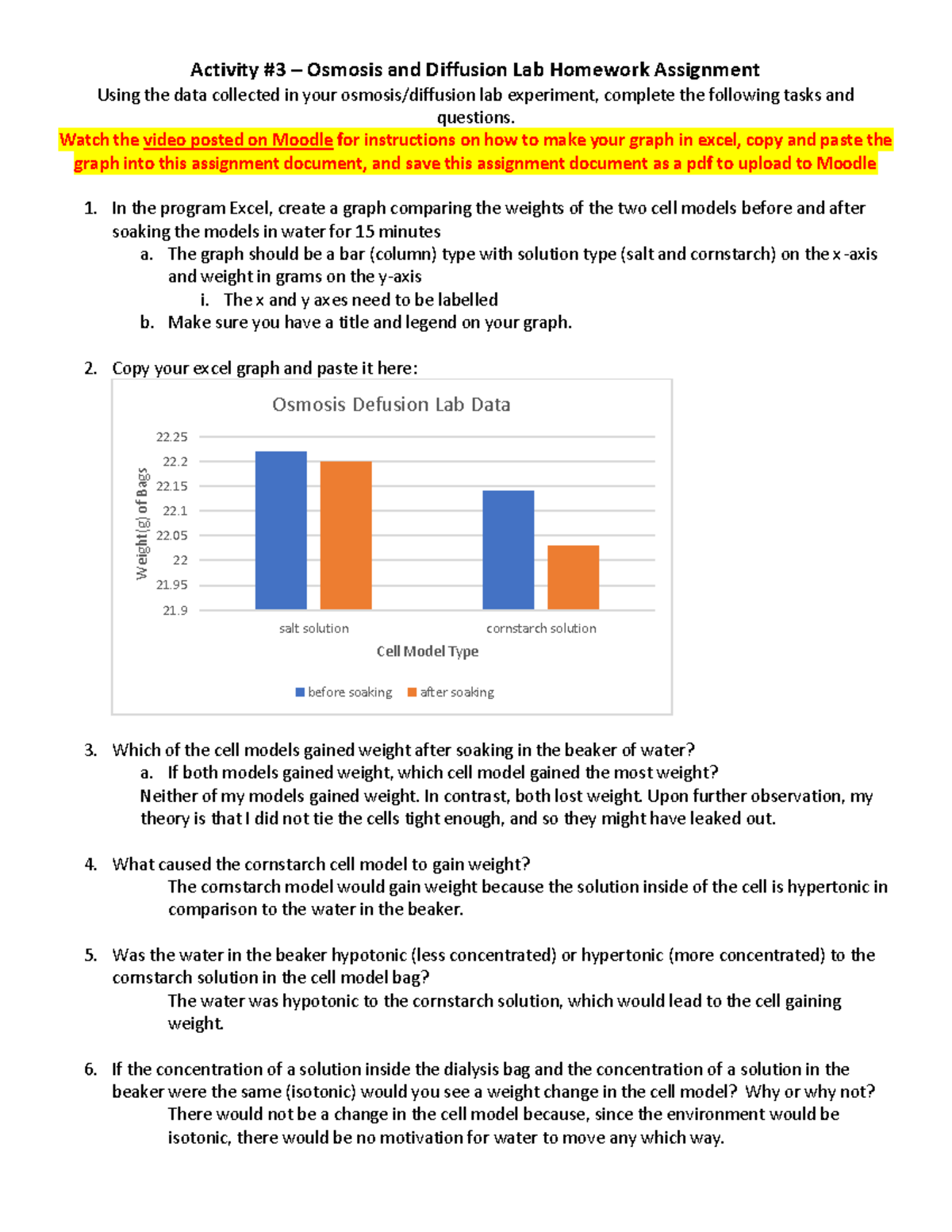 BIOL 112 Activity #3 -3 - Activity #3 – Osmosis and Diffusion Lab ...