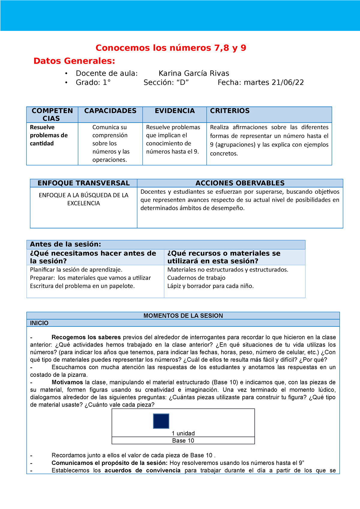 Conocemos Los Números 78 Y 9 Resuelve Problemas Que Implican El Conocimiento De Números Hasta 4181