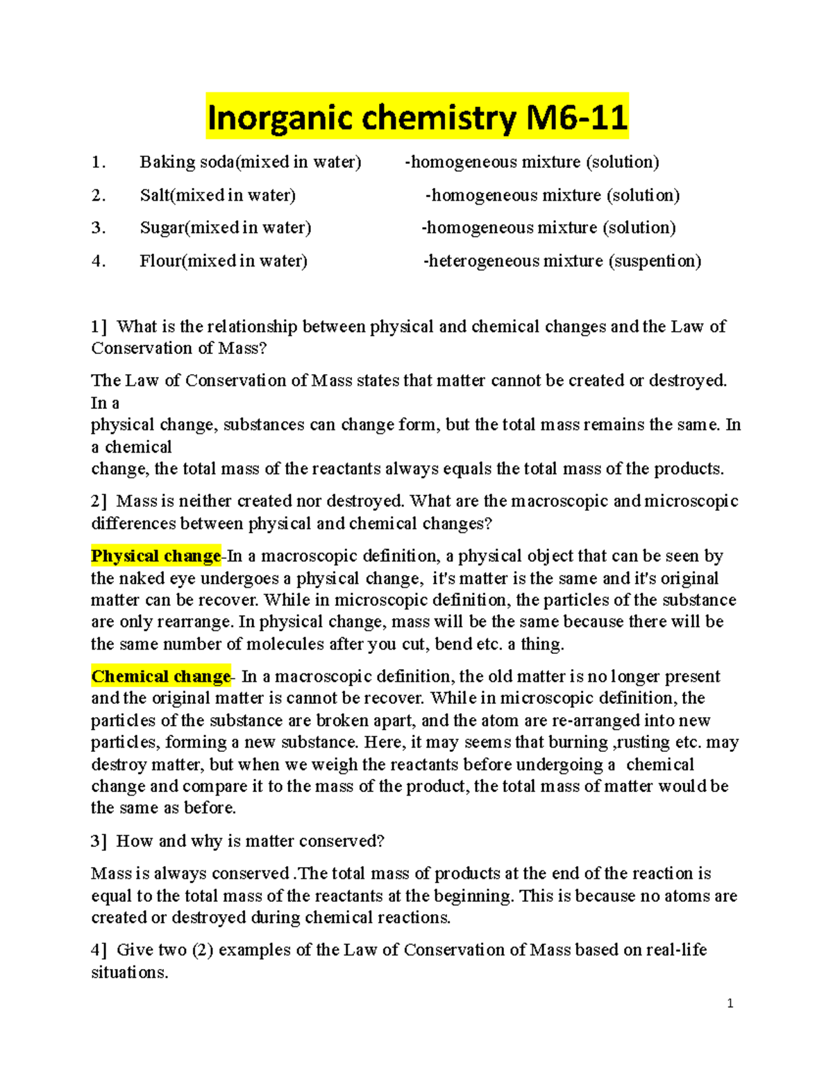 chemistry M611 chemistry M6 Baking soda(mixed