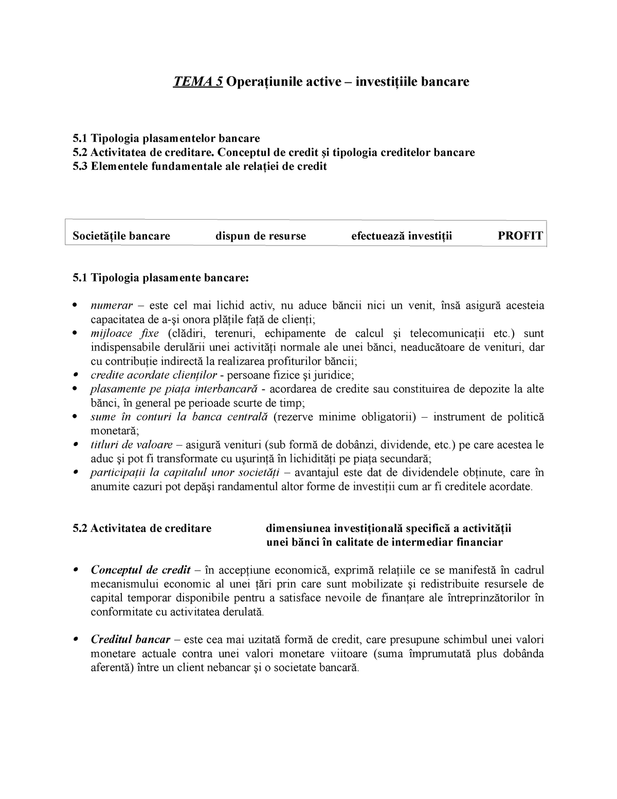 Tema 5 Summary Operatiunile Institutiilor De Credit Studocu