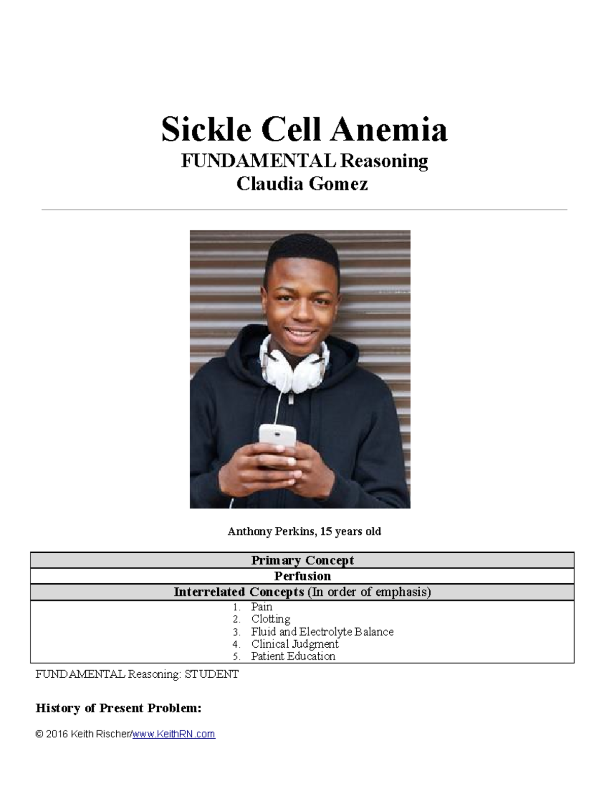 Case Study Sickle Anemia Anthony Perkins - Sickle Cell Anemia ...