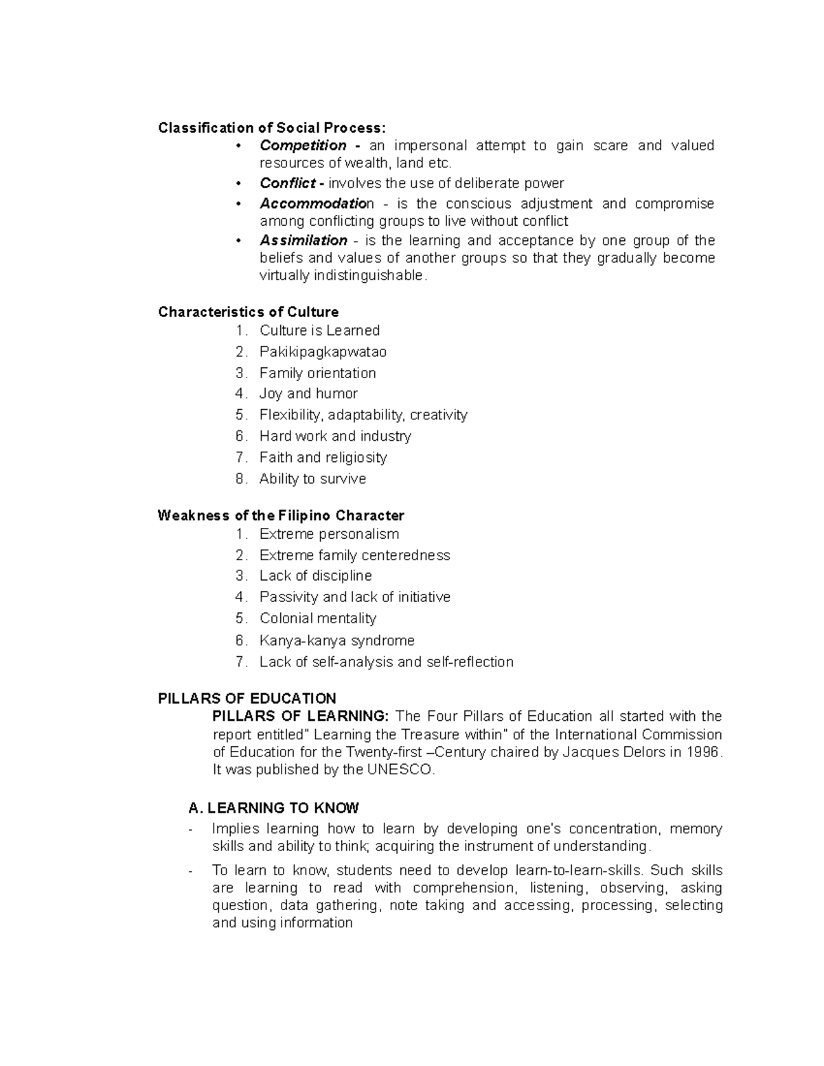 Professional Education - Classification of Social Process ...