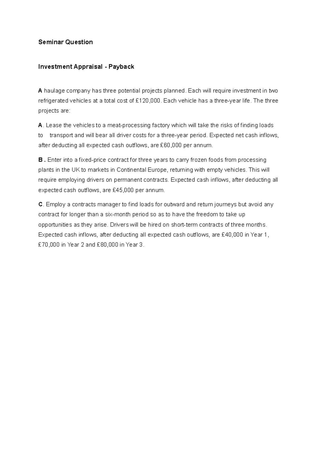 Sample/practice exam 2019, questions - Seminar Question Investment ...