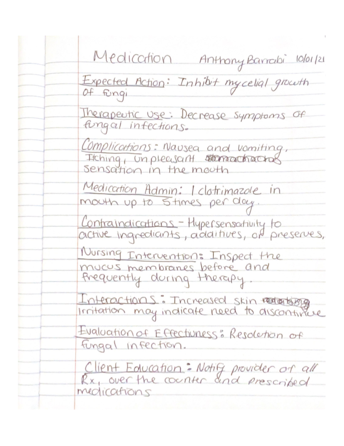 Medication worksheet handwritten - NURS307 - Studocu