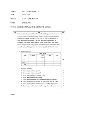 Jawaban Tugas 1 Pengertian Statistik Sosial - BUKU JAWABAN TUGAS MATA ...