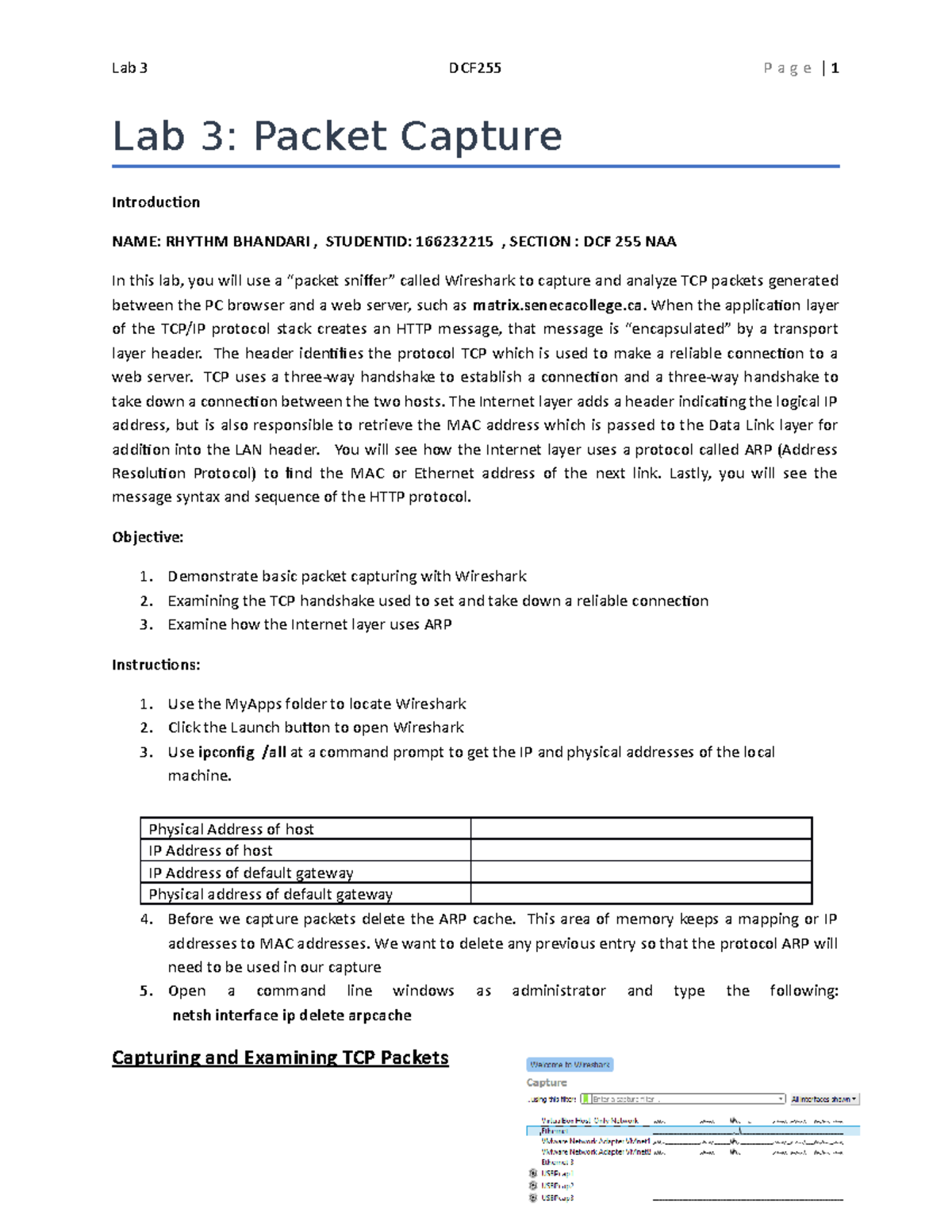 Lab3 Rhythm - this is the tutorial work - Lab 3: Packet Capture ...