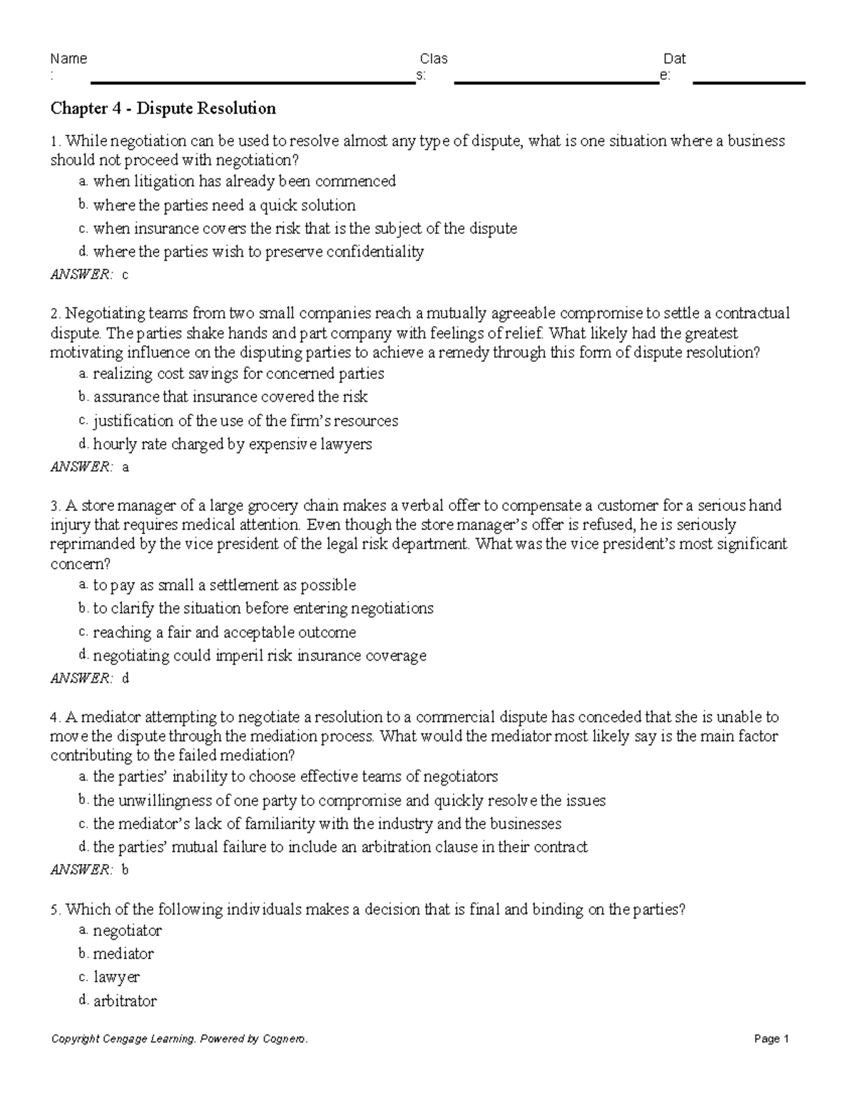 Chapter 4 Dispute Resolution - : s: e: Chapter 4 - Dispute Resolution ...
