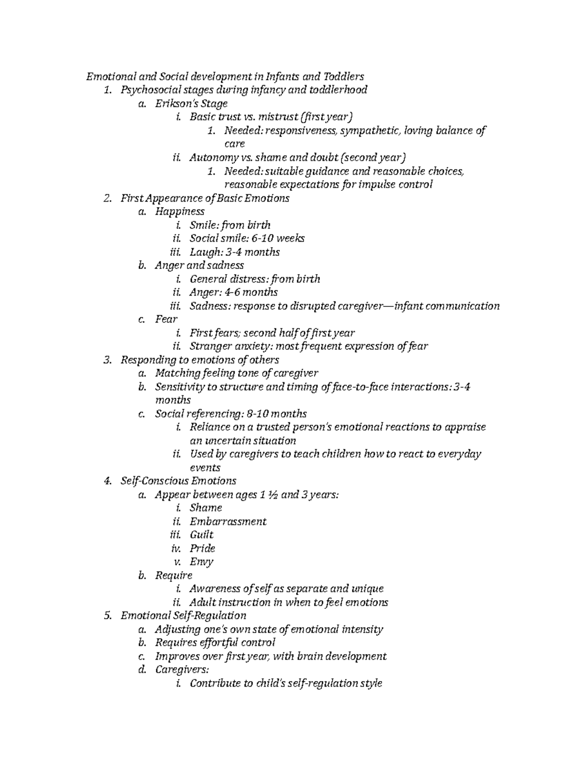 Ch. 6 Notes - Emotional and Social development in Infants and Toddlers ...