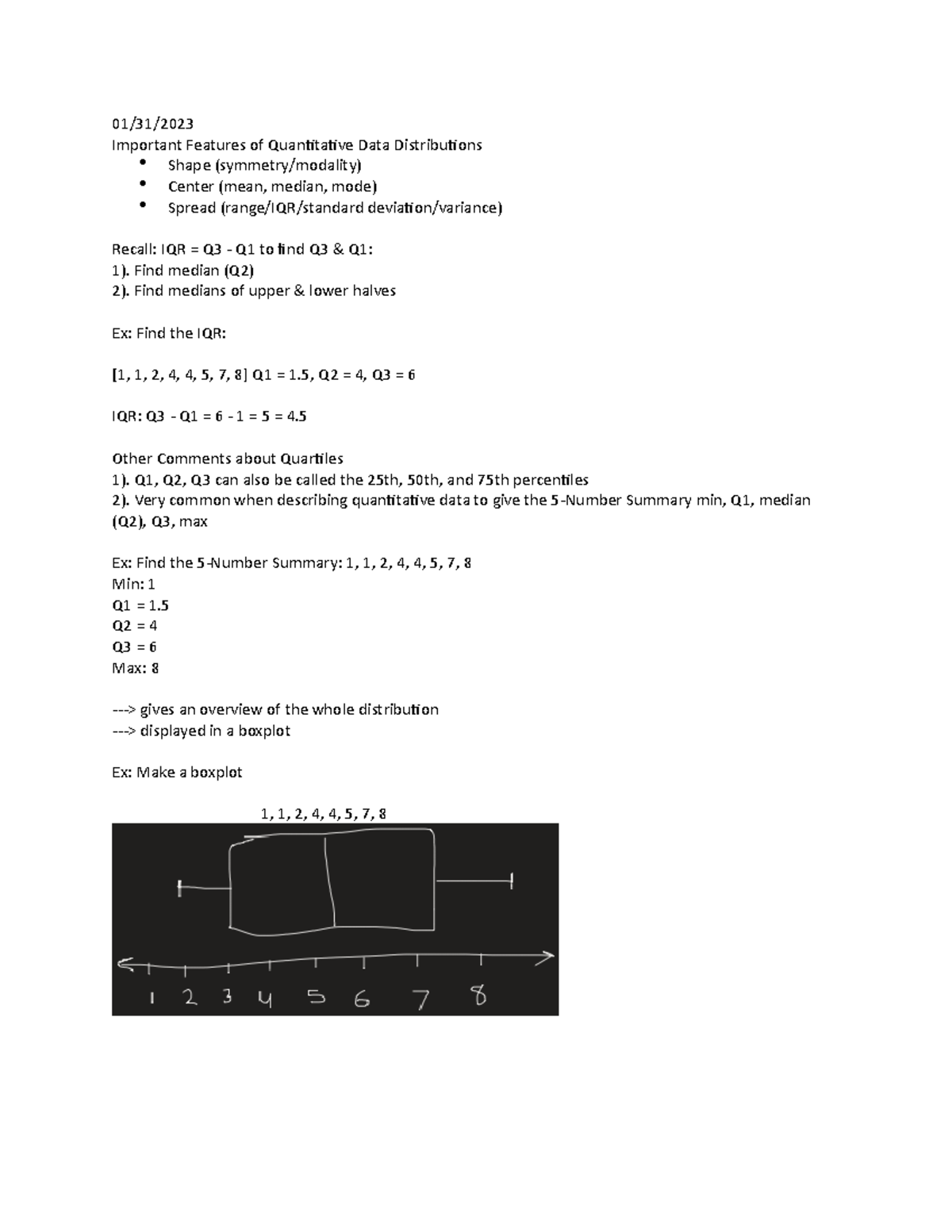 Data Distributions Worksheets : Topic 1 Investigating Data Distributions 1.3 Describing Data Notes