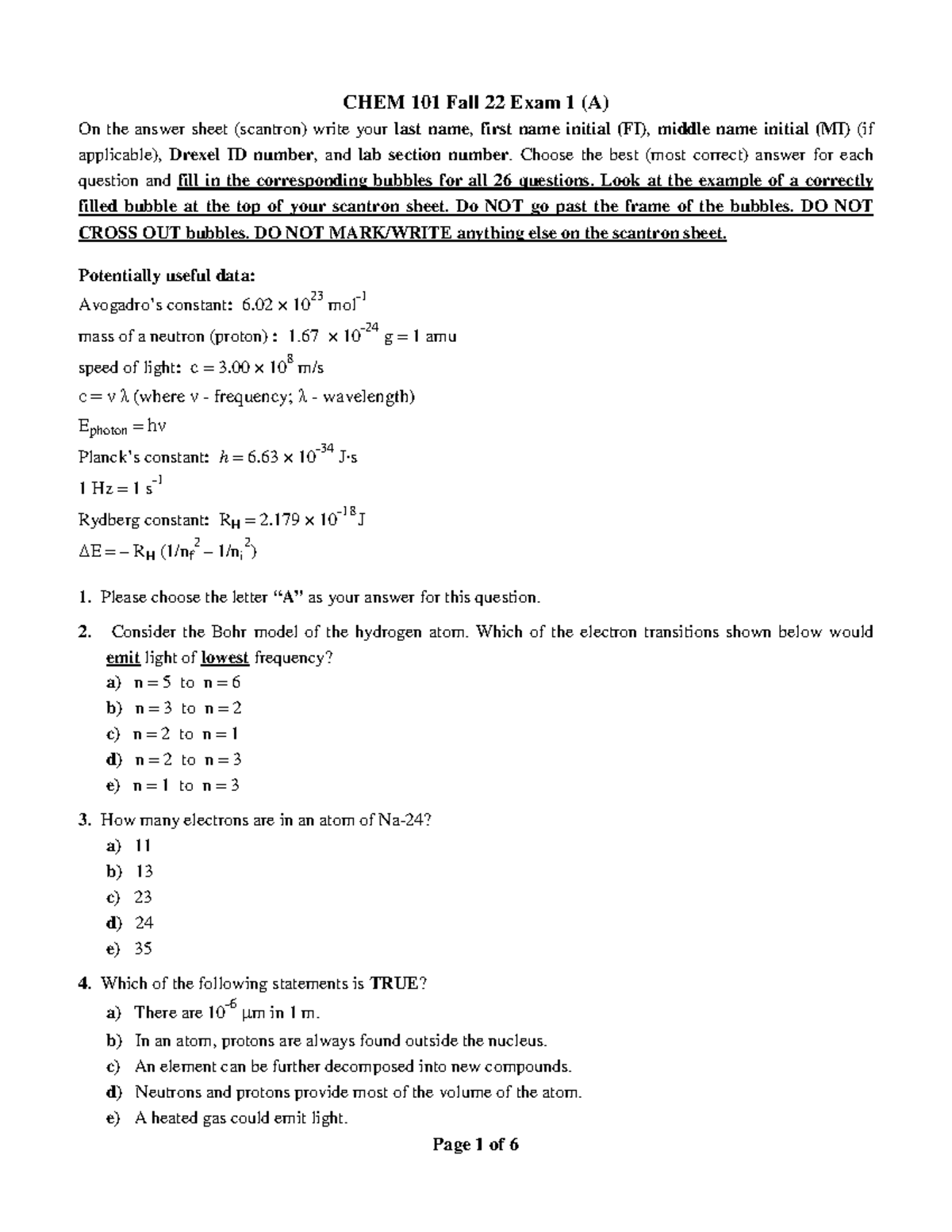 exam-i-101-f22a-w-answers-key-chem-101-fall-22-exam-1-a-on-the